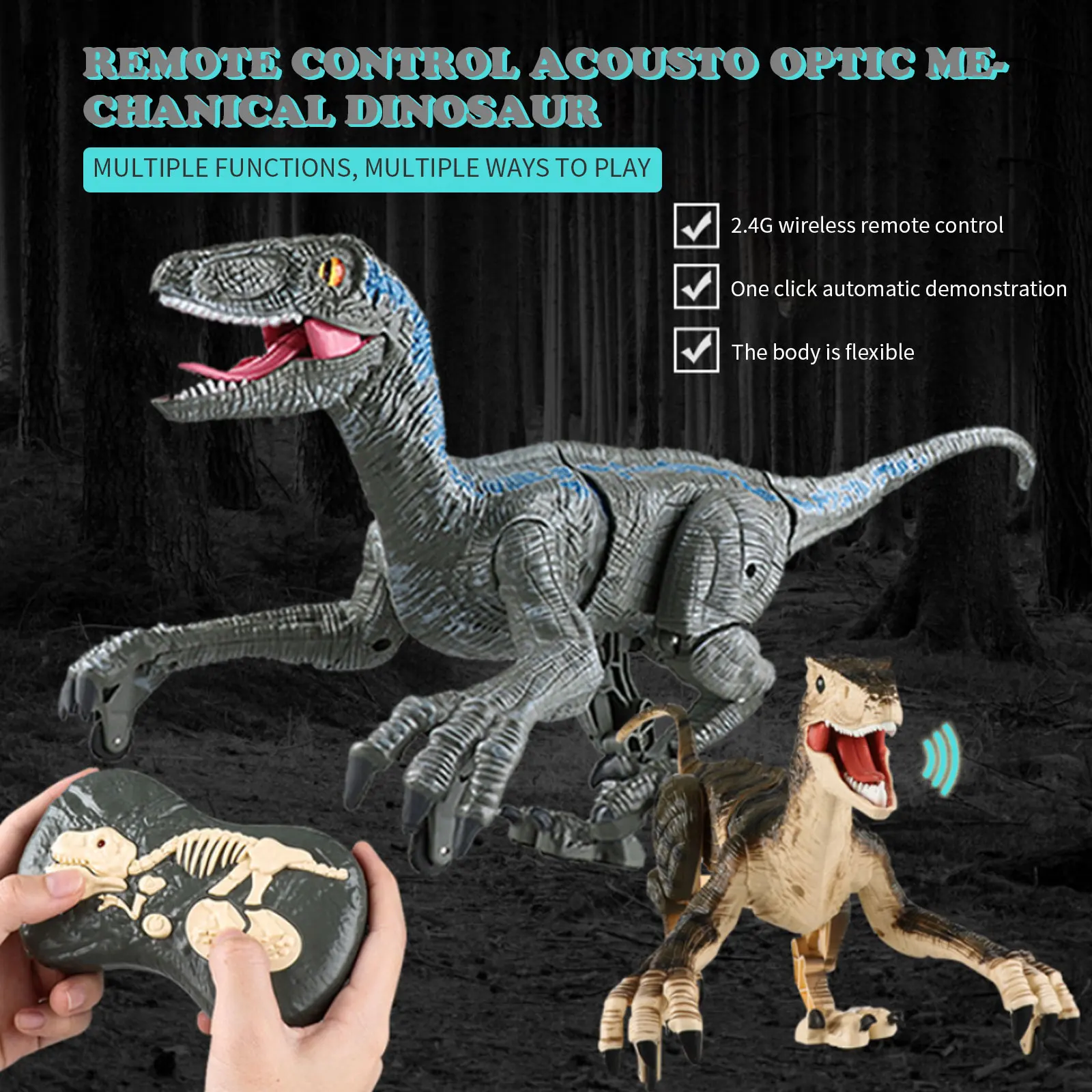 Динозавр RC игрушки дистанционного Управление интеллигентая (ый) освещения звук