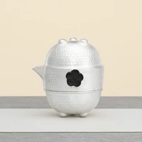 pure silver 999 teapot a multifunctional silver express cup hand made anti scalding portable silver bubble teapot