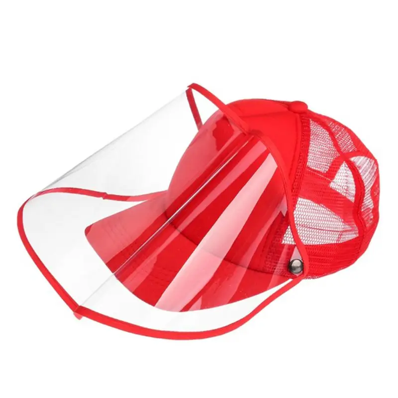 Унисекс контрастный цвет сетка бейсбольная кепка прозрачный щиток для лица анти