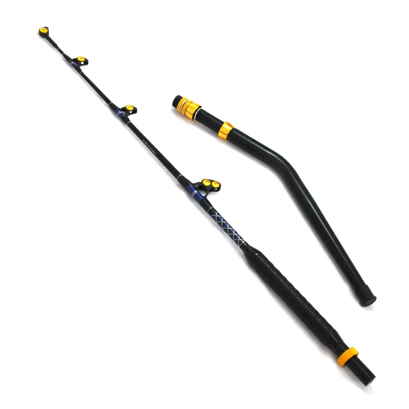 

ORJD 3+1 Guide 80-130lbs Big Game Rod High Carbon Boat Rod Fishing Double Roller Guides Trolling Fishing Rod Ocean Boat Fishing