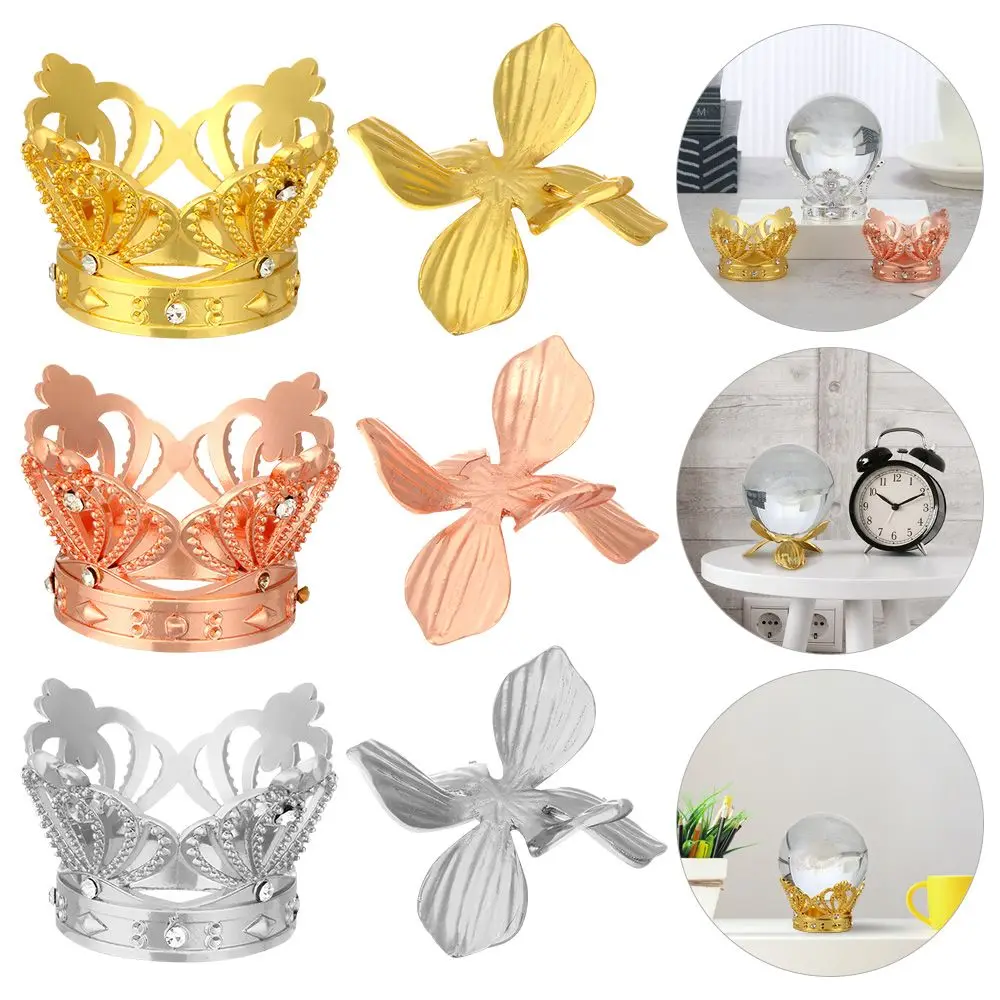 

Ornaments Home Decor Photography Props Sphere Stone Support Display Stand Metal Handicraft Base Crystal Ball Holder