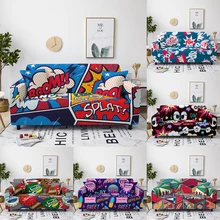Cartoon Anime Sofa Cover for Living Room Furniture Protective Elastic Couch Cover Anti-Dirty Pet Stretch All Inclusive Slipcover
