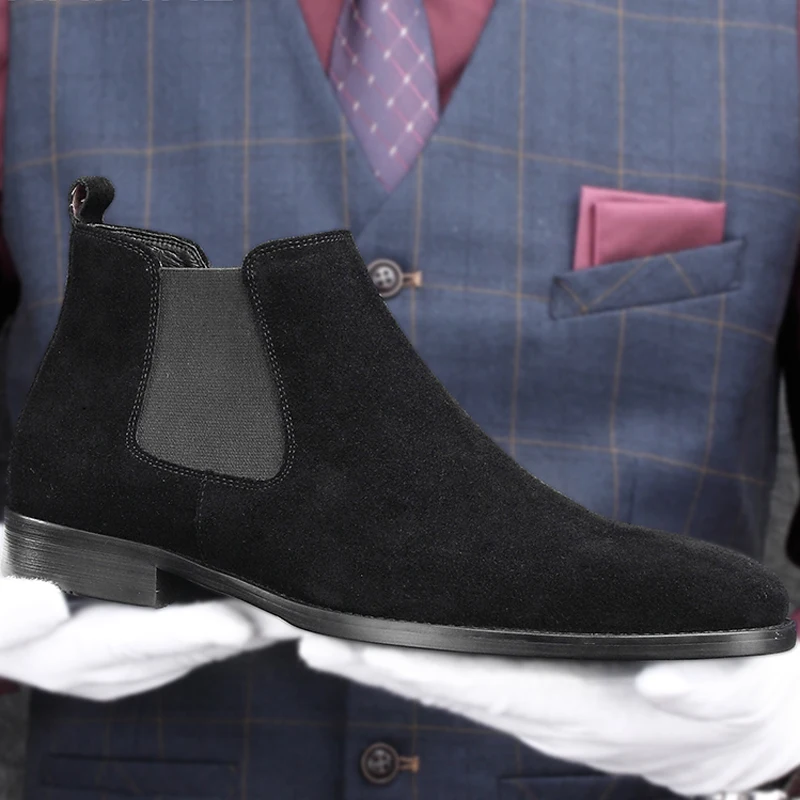 Новинка мужские повседневные ботильоны Челси ручной работы из натуральной кожи