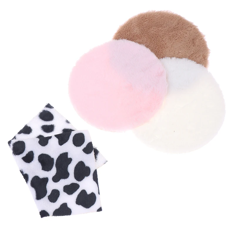 

2 шт., Миниатюрный Плюшевый коврик для кукольного домика, 1:12