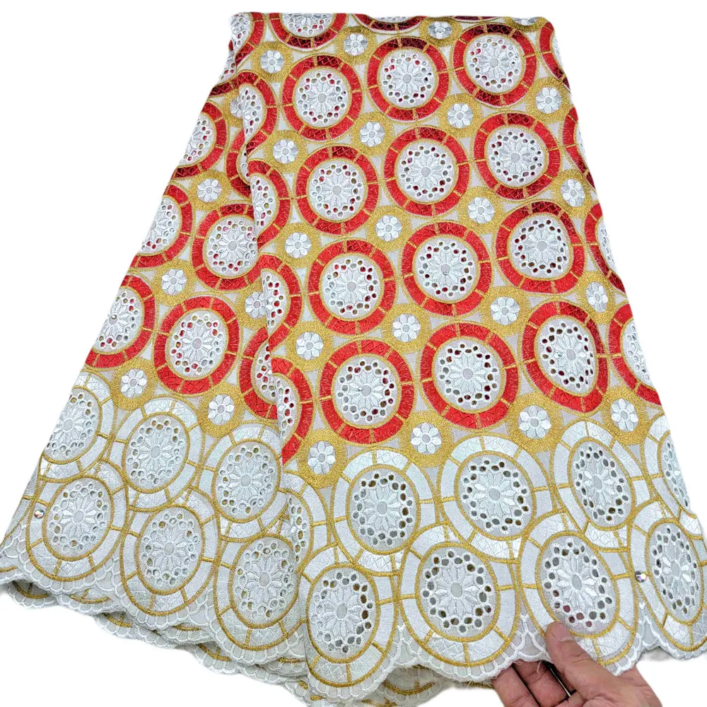 

Swiss Voile Lace In Switzerland Red African Lace Fabric Wedding Heavy Beaded Swiss Lace Fabric For Dress 100% Cotton Fabric
