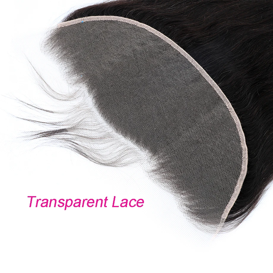 Piaoyi 13x6 HD Transparent Lace Frontal Ear to Closure With Baby Hair Brazilian Straight Remy Human | Шиньоны и парики