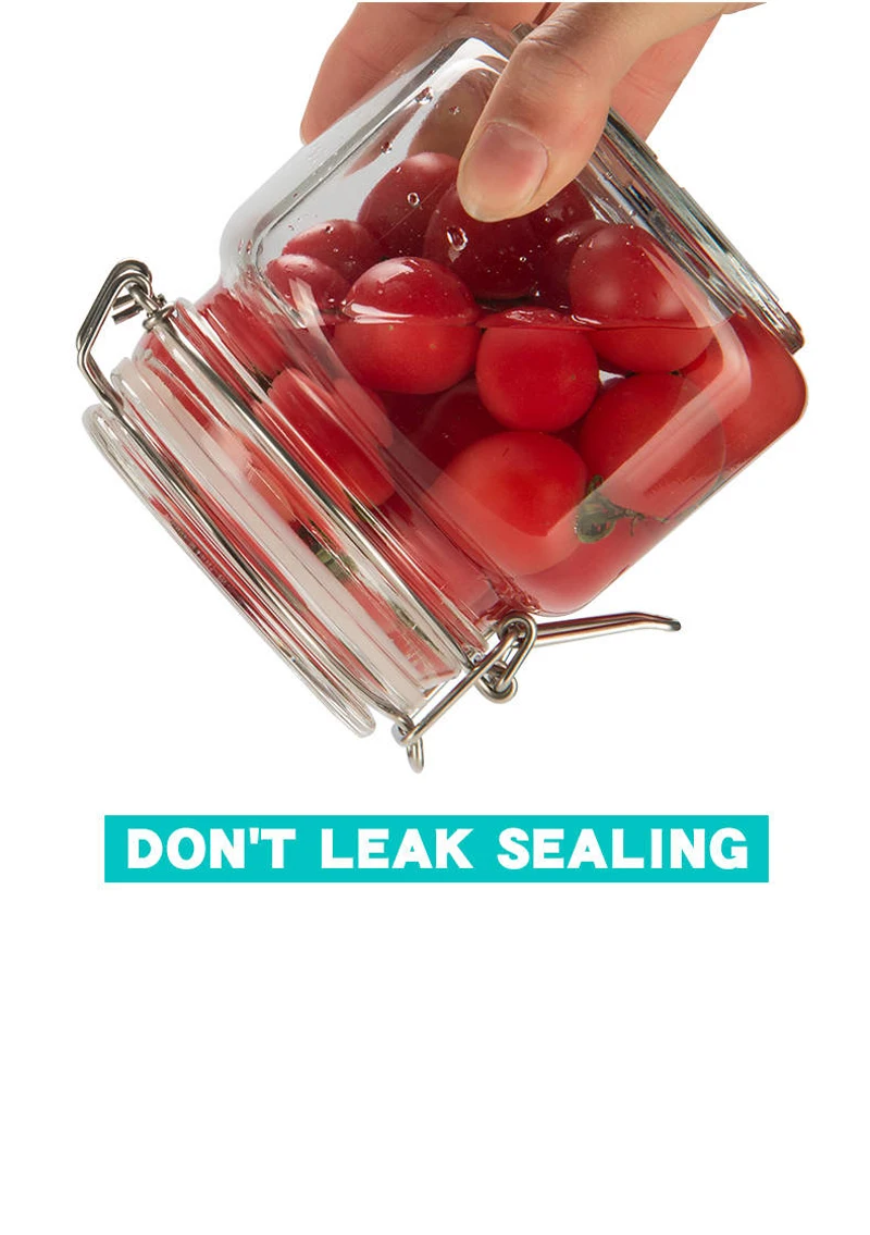 Каменщик конфеты банка для специй стеклянный прозрачный контейнер стеклянные