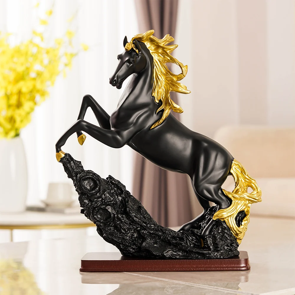 

Современные смолы лошадь статуи офис орнамент фигурка лошади скульптура Дисплей подарок домашнего декора гостиной украшения аксессуары д...