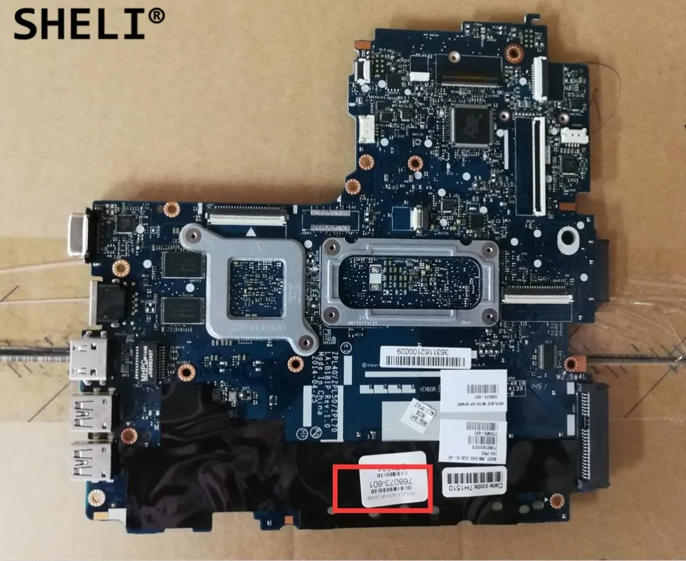 Материнская плата SHELI для HP Pro.book 450 470 G2 с процессором I5-4310U 2 Гб LA-B181P 768073-601 768073-501