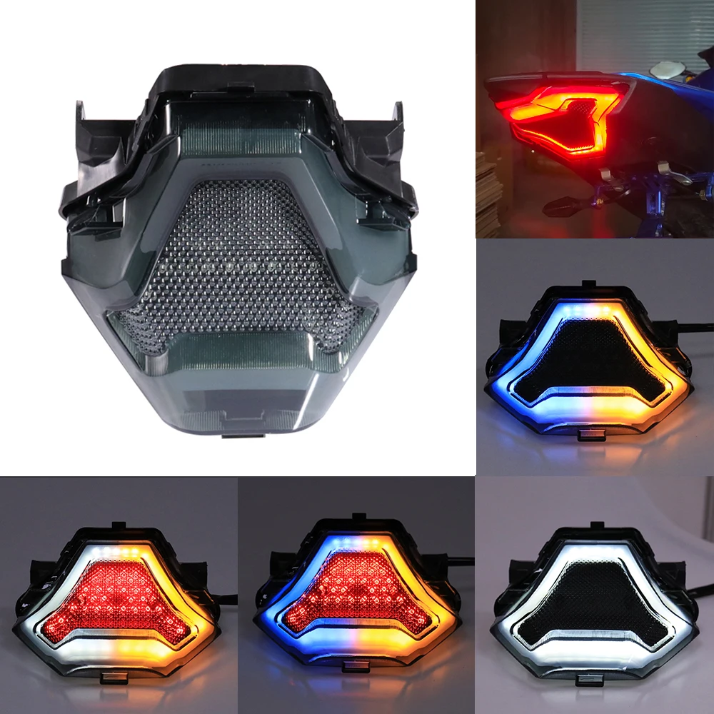 Luz LED trasera para motocicleta, lámpara de señal de giro y freno para Yamaha YFZ, R3, R25, Y15ZR, MT07, MT-07, FZ07, FZ-07, MT, FZ, 07, LC150