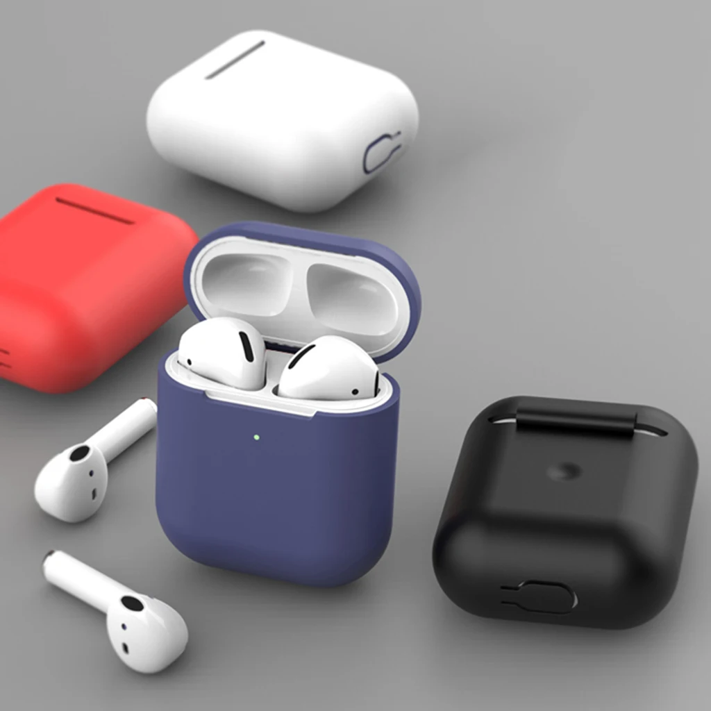 ТПУ Мягкие силиконовые чехлы для Airpods 2 аксессуары Защитная крышка ультра тонкий
