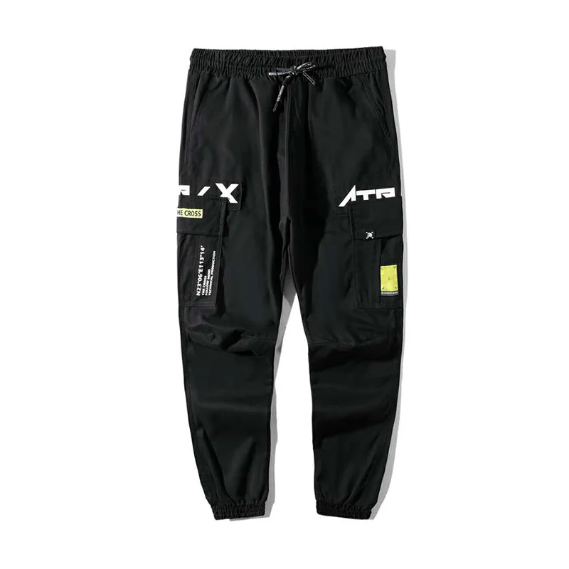 Брюки-карго CROXX Techwear мужские уличная одежда Джоггеры в стиле хип-хоп панк черные