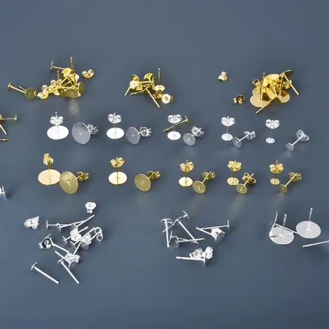 Серьги-гвоздики из нержавеющей стали золотого цвета SEVENWELL