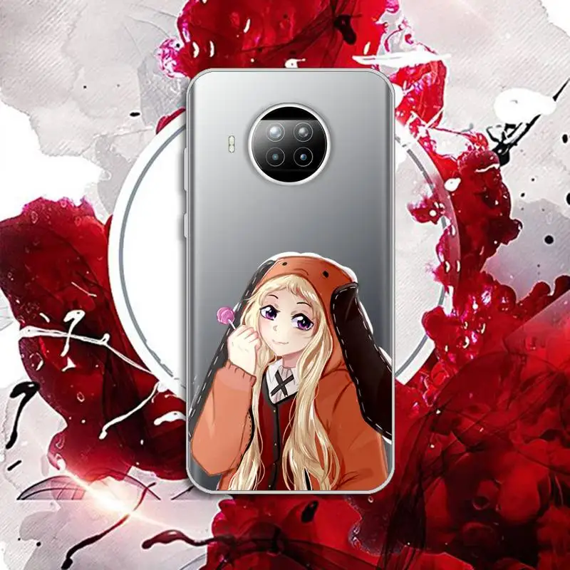 

Japanese Anime Kakegurui Jabami Yumeko Phone Case Transparent for Xiaomi Redmi note 10 t 8 9 pro lite 11
