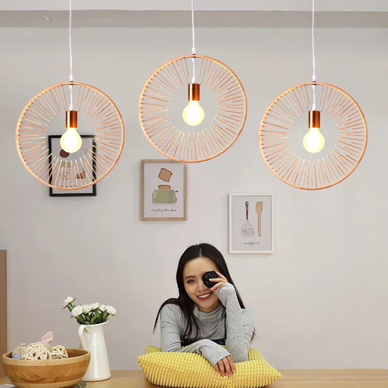 Китайская Ретро ресторанная люстра Оригинальное ремесло в форме солнца