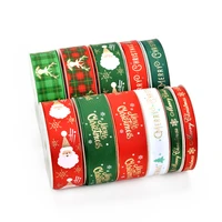 4 5m christmas ribbon printed grosgrain ribbons for diy gift wrapping holiday party decoration bows grosgrain ribbon material