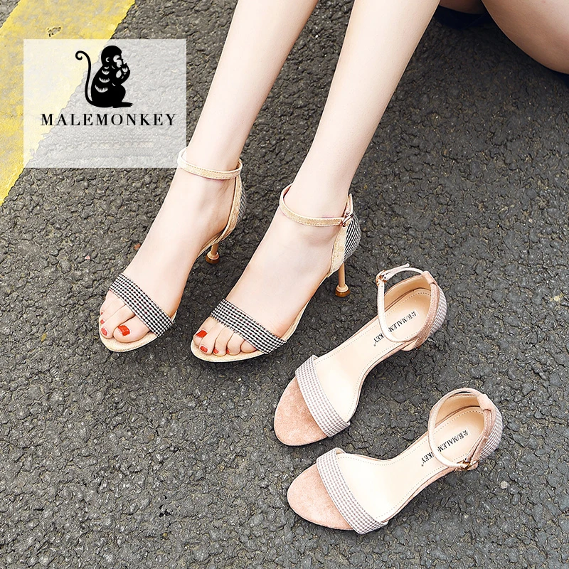 

Design Women Sexy Sandals 2021 Summer Soft Comfortable Fabric Outdoor Elegant And Breathable Walking Ladies High Heel Sandals