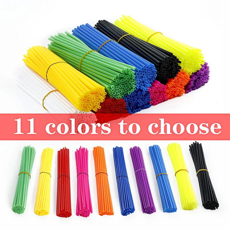 

36pcs 72pcs 24cm Motorcycle Wheel Spoked Protector Wraps Rims Skin Trim Covers Pipe For Motocross Bicycle Bike Dropshipping