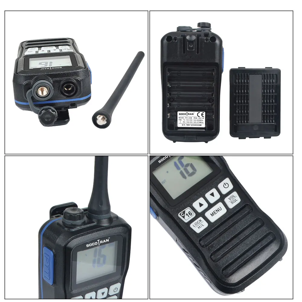 

IP-X7 Waterproof Handheld Walkie Talkie Float Boat Vessel Talk Two Way Radio RS-25M VHF Marine Transceiver