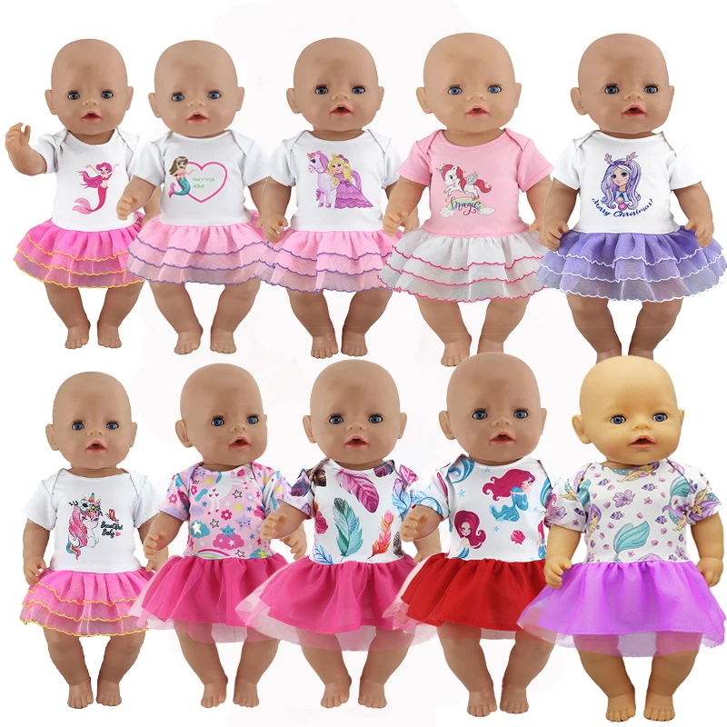 

New Sport Dress Doll Clothes Fit 17 inch 43cm Doll Clothes Born Baby Doll Clothes For Baby Birthday Festival Gift
