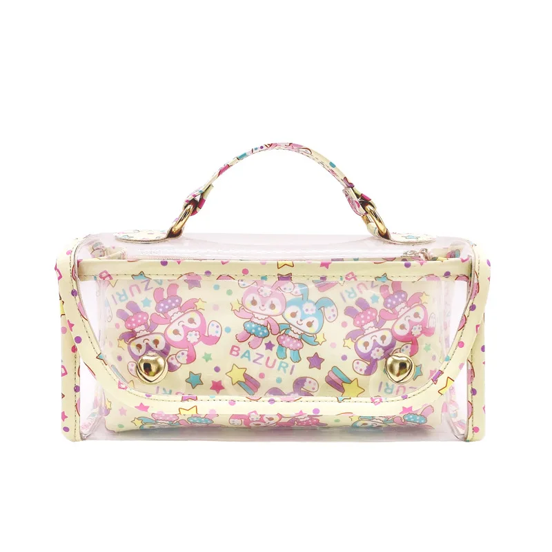 

portable transparent pencil case cute Large capacity stationery bag School Pencil cases for girls Cosmetic bag Kawaii handbag