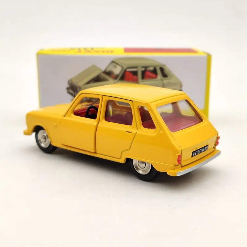 1/43 игрушки Atlas Dinky 1416 для Renault 6 желтые литые модели автомобилей Коллекция