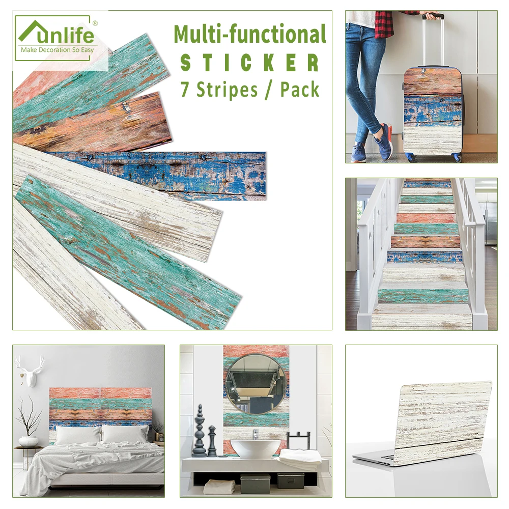 funlife® 21x100cmx7pcs vintage mandela mosaic grungemorocco self adhesive kitchen bathroom tile sticker functional wall sticker free global shipp