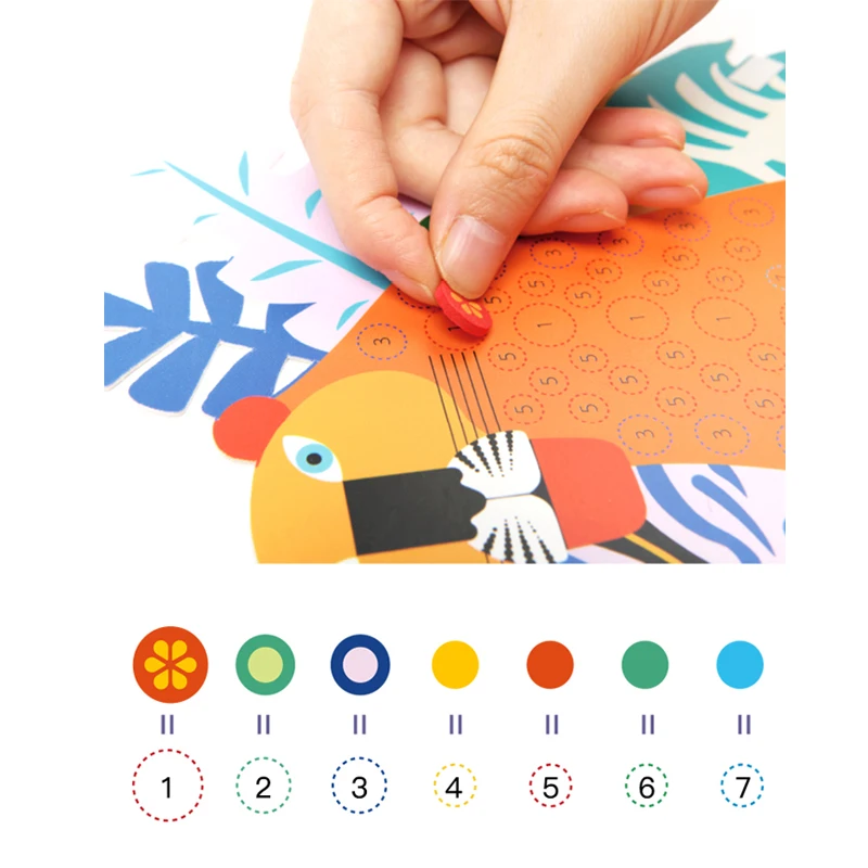 MiDeer Детские Diy игрушки точечное искусство 3D руководство 3Y+ пациента EVA креативные классические Животные украшения красочные девушки наклейки игрушки