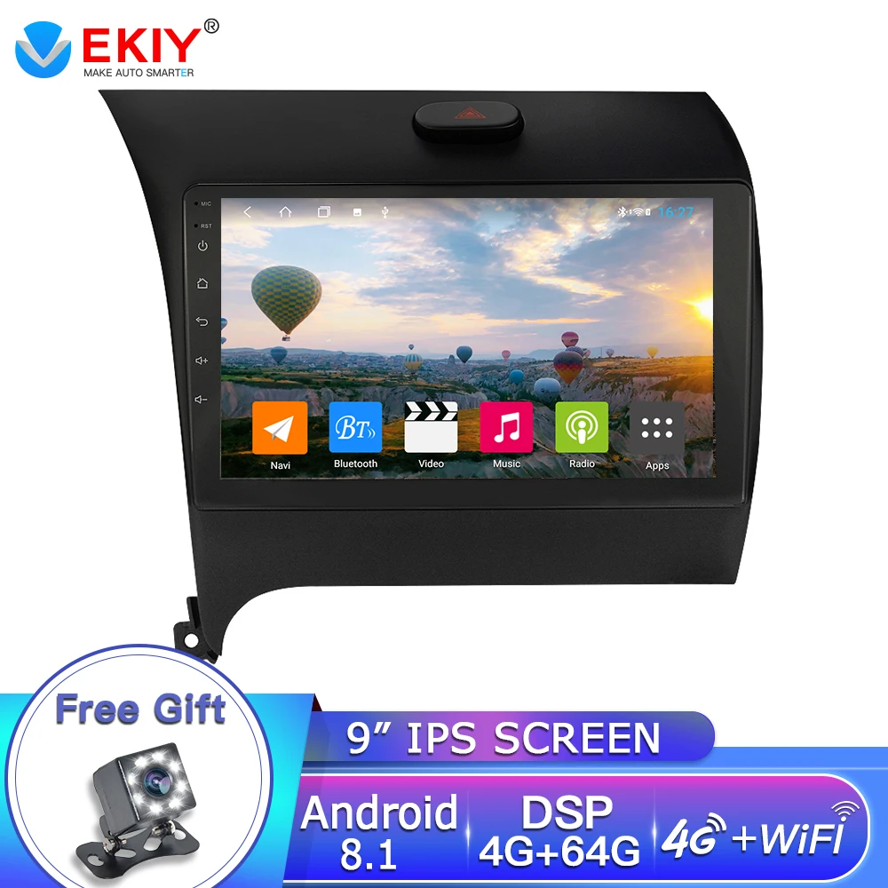 EKIY 9 ''IPS 2Din автомобильный Радио мультимедийный плеер Android 8 1 DVD для Kia CERATO K3 FORTE 2013