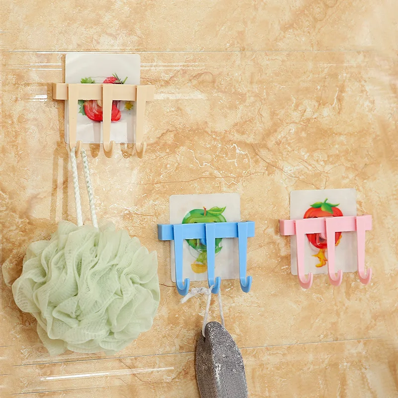 

Крючок для ванной комнаты, несущие следы, наклейки для перфорации, кухни, не всасывающие стены, три крючка для туалета, крючок, прочный крючо...