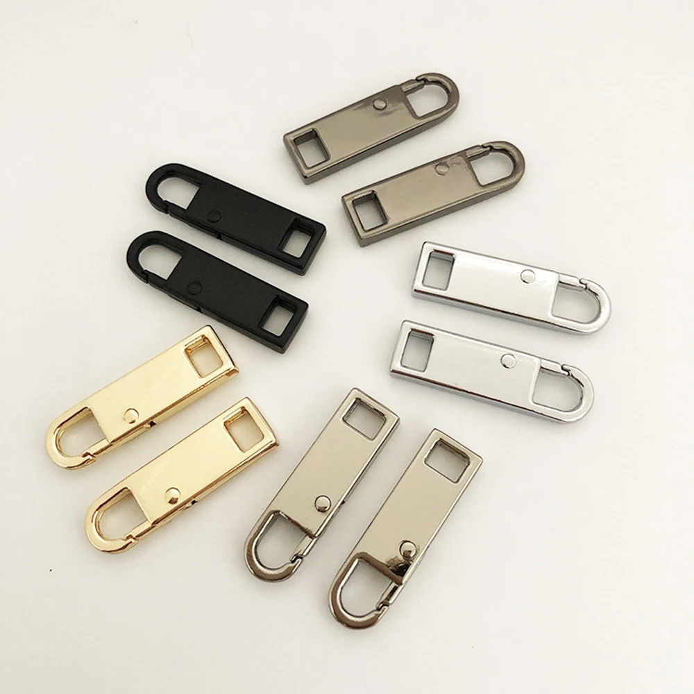 2pcs Metal Zipper Head Zipper Lightning Repair Kits Zipper Pull For Zipper Slider Diy Sewing Craft Sewing Kits Metal Zip