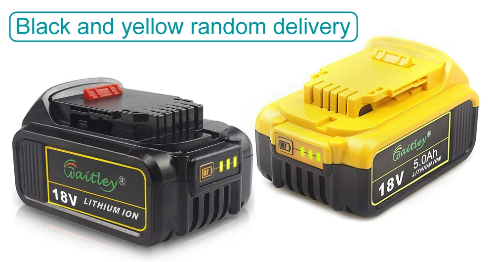 Waitley 18 в 5.0Ah MAX XR батарея Замена для DeWalt электроинструмент батарея DCB184 DCB181 DCB200 20 в 5A 18 вольт 18 В батарея