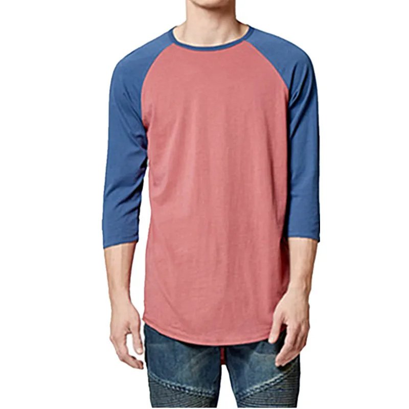 Мужская красная Бейсбольная Футболка с рукавом 3/4 США размер L (неисправно)|us