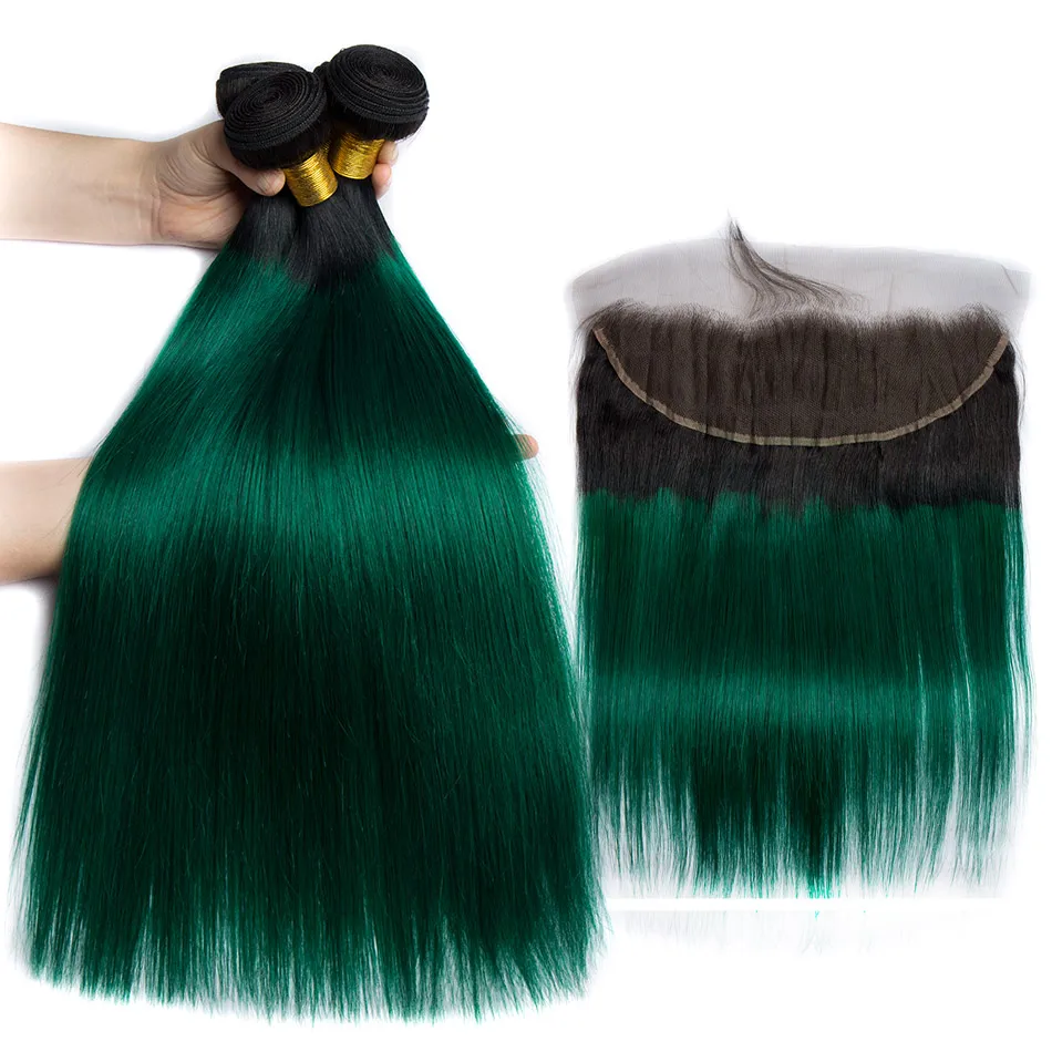 ALIBELE Ombre Пучки С фронтальной цветной 1B 350 Золотой Блонд перуанские прямые Remy