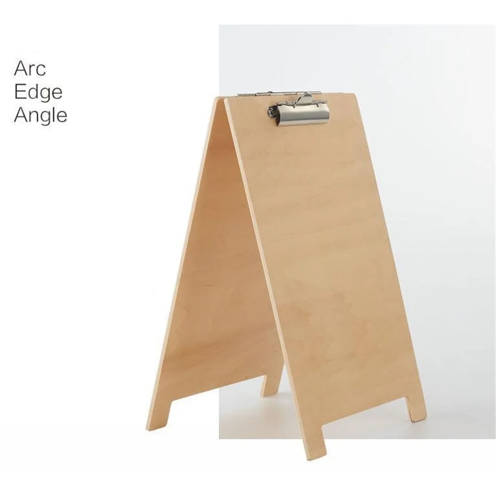 Restaurant Wooden Menu List Price Tag Sign Holder A5 Double Side Display Rack Clip | Дом и сад