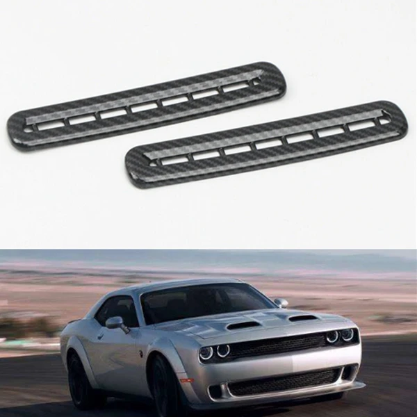 

For Dodge Challenger ABS Carbon Fiber Inner Door Air Vent Outlet Cover Trim