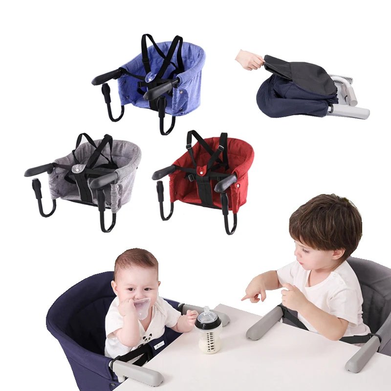 

Foldable Baby Booster Seats Kids Dining High Chair Seat Safety Belt Feeding Baby Care Accessories Infant Travel Feeding Chairs