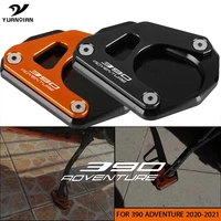 fits for 390 adventure adv 390adventure 390adv motorcycle cnc aluminum kickstand enlarge plate pad side stand enlarger motorbike