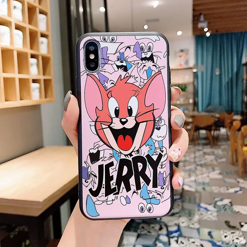 pattern 3 Мягкий чехол из ТПУ для iPhone X, XR, XS, Max, 8, 7, 6, 6s Plus, чехол на заднюю панель s, для iPhone 11 Pro, Max, мультяшный милый кот, мышь, Том, Джерри - Цвет: pattern 3