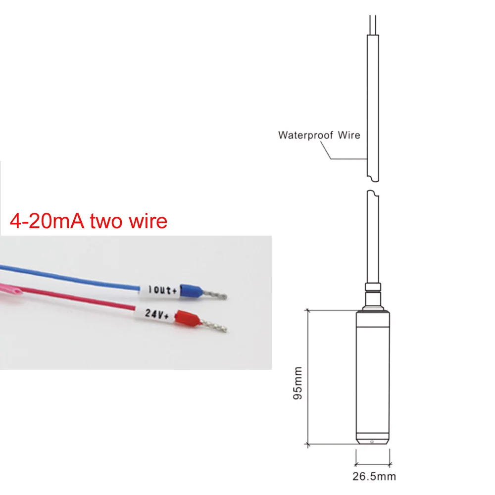 

Water oil liquid level Transmitter Transducer Sensor 4-20mA 0-5V 1-5V 0-10V Submersible Level Transmitter