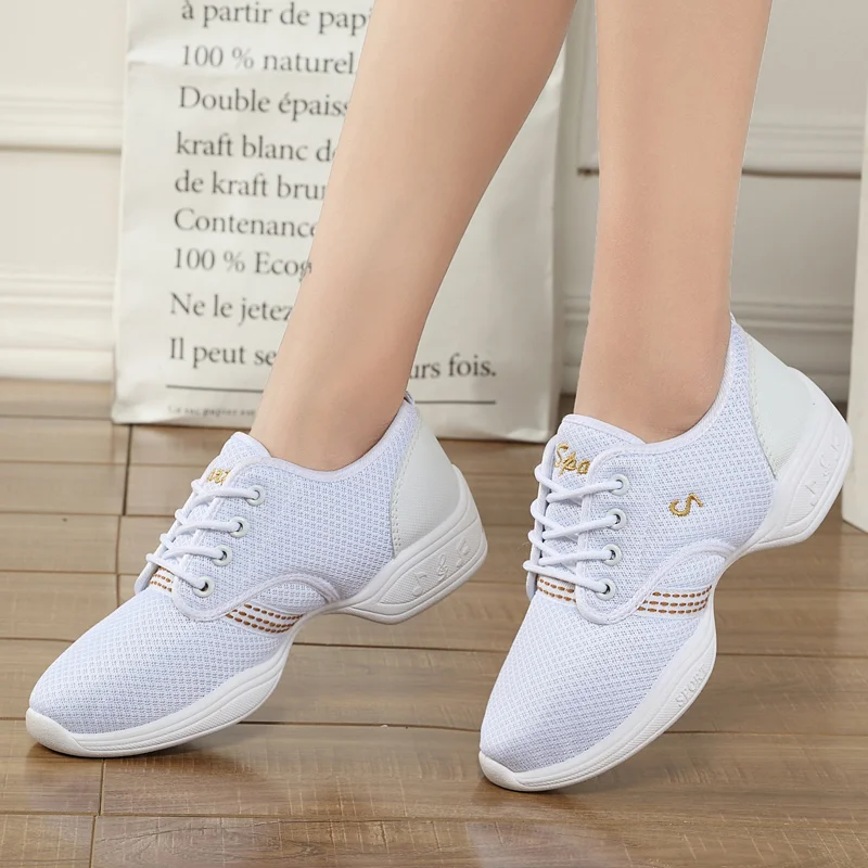 Женские кроссовки для джазовых танцев спортивная обувь девочек женские сетчатые