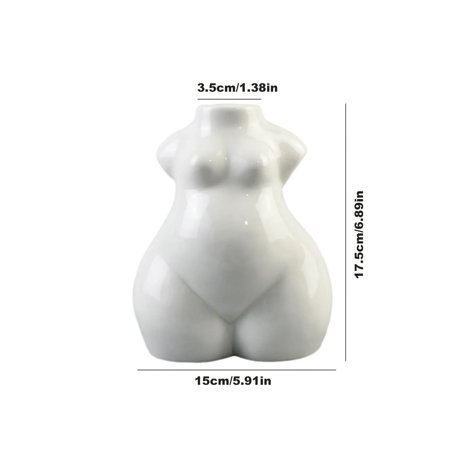 

Fat Female Human Body Butt Art Vase Exquisite Ceramic Ornaments Nordic Style Home Simulation Crafts Ornaments Desktop Ornaments