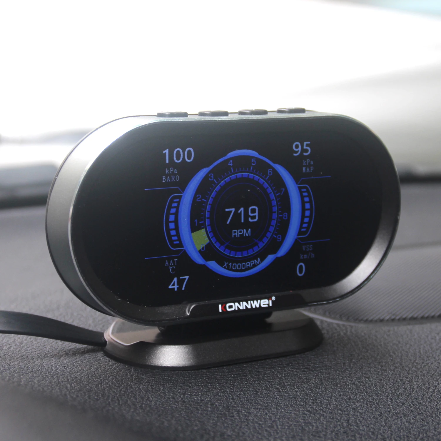 

SATONIC KW206 HUD On-board Computer OBD2 Digital Speed Fuel Consumption water Temperature Gauge Overspeed Warning