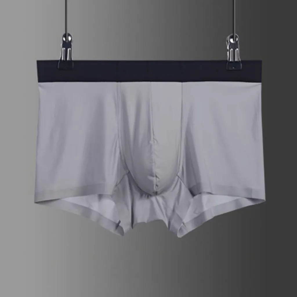 Бесшовные мужские боксеры антибактериальное Мужское нижнее белье однотонные