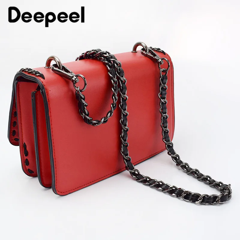 Deepeel 1 шт. 120 см Женская модная сумка из искусственной кожи с металлической