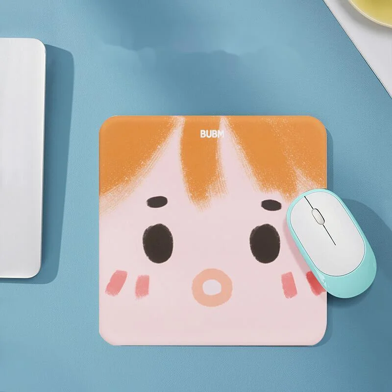Коврик для мыши премиум-класса с текстурой, мультяшный милый офисный Настольный коврик, Нескользящий Резиновый базовый круглый коврик для ...