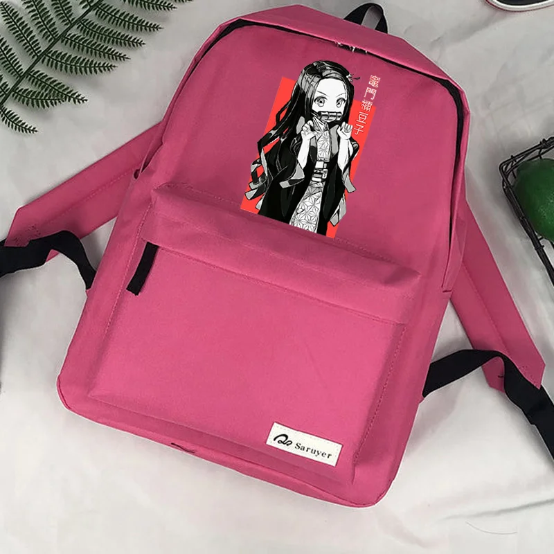 

Demon Slayer Nezuko backpack bagpack mochila anime laptop designer school women infantil plecaki femenina backpack
