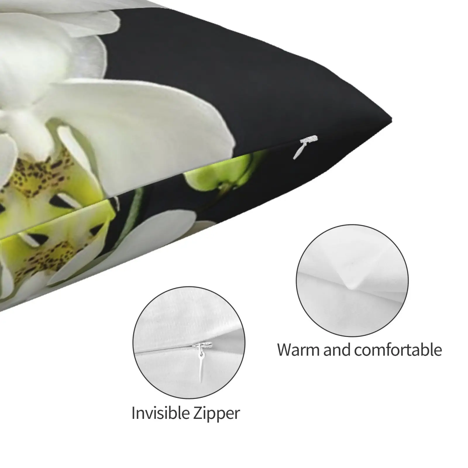 Подушка с изображением орхидеи 20x30 50*75