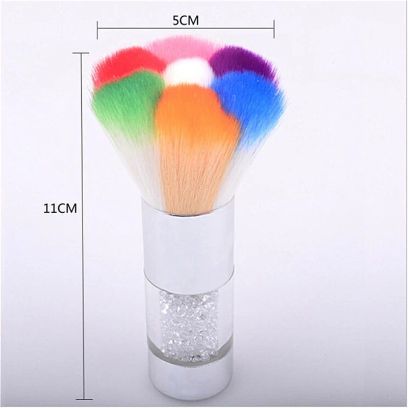 Металлические стразы ручка кисти для макияжа кисть румян радужные волосы ногтей