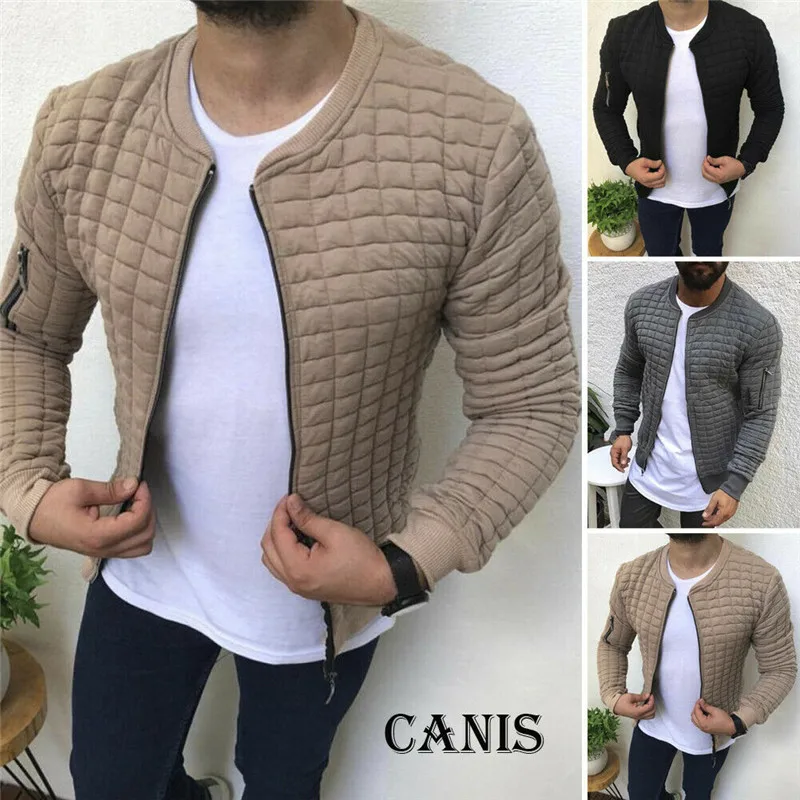 

Мужская однотонная хлопковая куртка на молнии, с длинным рукавом, размеры от 2019 до XXXL